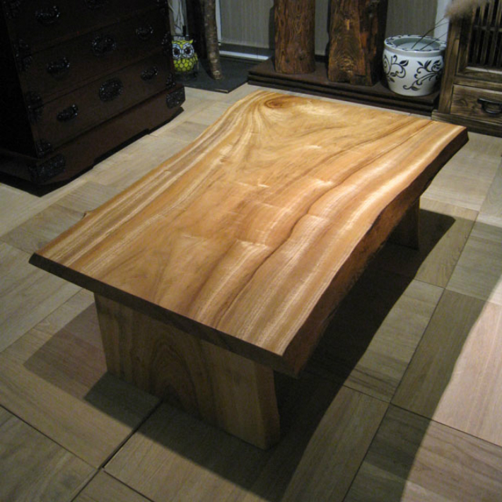 一枚板テーブル 無垢板テーブル】 楠一枚板テーブル（脚付）幅100cm (105) : 一枚板 無垢板 木のテーブル 通販専門店